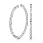 6 1/3 ct tw Lab Grown Diamond Earrings in 14K White Gold