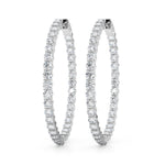 6 1/3 ct tw Lab Grown Diamond Earrings in 14K White Gold