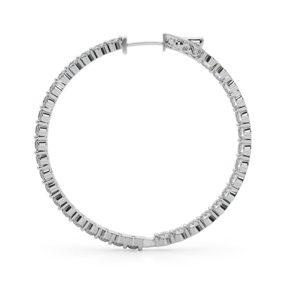 6 1/3 ct tw Lab Grown Diamond Earrings in 14K White Gold