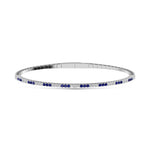 Elegant 925 Silver diamond bangle, showcasing 0.95 CTW lab grown diamond, with round-cut stones, close-up detail shot.