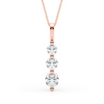 2 ct tw Lab Grown Diamond Necklace in 14K White Gold