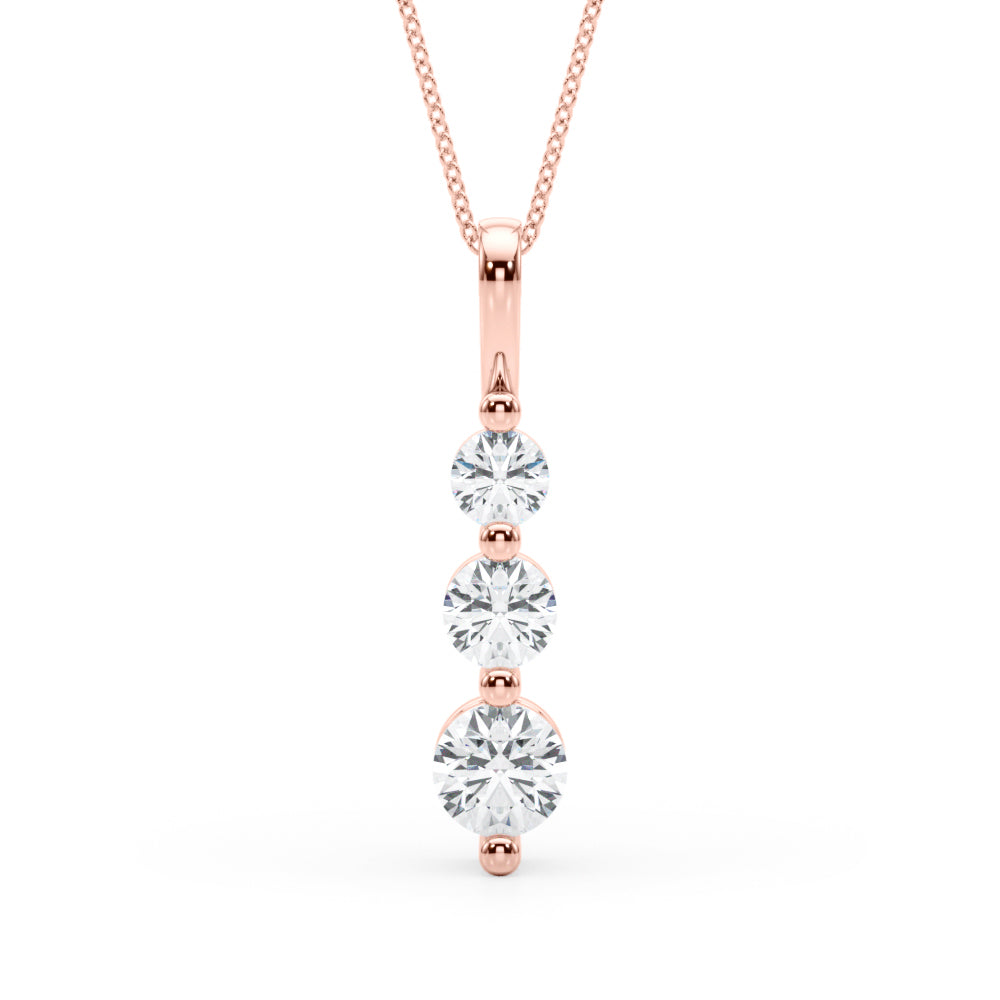 2 ct tw Lab Grown Diamond Necklace in 14K White Gold