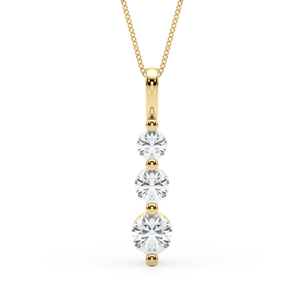 2 ct tw Lab Grown Diamond Necklace in 14K White Gold