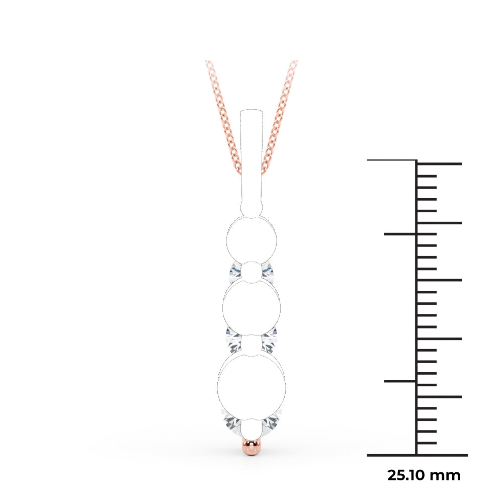 2 ct tw Lab Grown Diamond Necklace in 14K White Gold