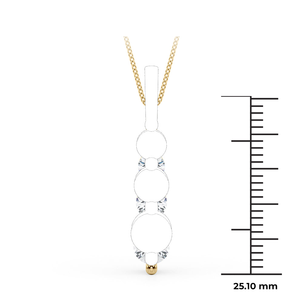 2 ct tw Lab Grown Diamond Necklace in 14K White Gold