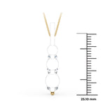 2 ct tw Lab Grown Diamond Necklace in 14K White Gold