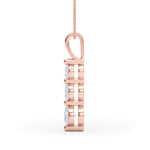 2 ct tw Lab Grown Diamond Necklace in 14K White Gold
