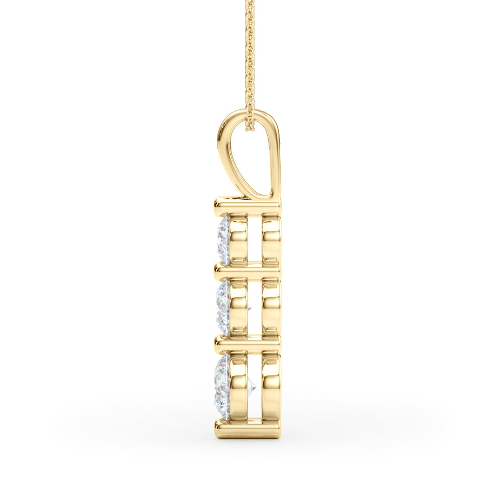 2 ct tw Lab Grown Diamond Necklace in 14K White Gold