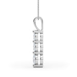 2 ct tw Lab Grown Diamond Necklace in 14K White Gold