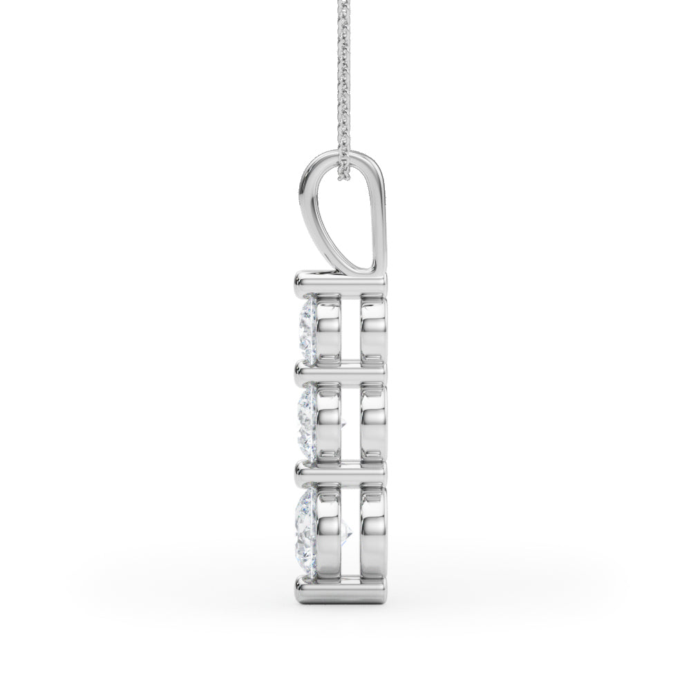2 ct tw Lab Grown Diamond Necklace in 14K White Gold