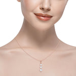 2 ct tw Lab Grown Diamond Necklace in 14K White Gold