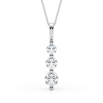 2 ct tw Lab Grown Diamond Necklace in 14K White Gold