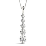 2 ct tw Lab Grown Diamond Necklace in 14K White Gold