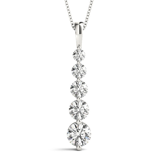 2 ct tw Lab Grown Diamond Necklace in 14K White Gold