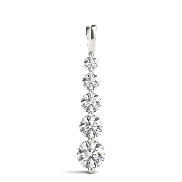 2 ct tw Lab Grown Diamond Necklace in 14K White Gold