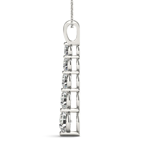 2 ct tw Lab Grown Diamond Necklace in 14K White Gold