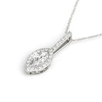 5/8 ct tw Marquise Lab Grown Diamond Necklace in 14K White Gold