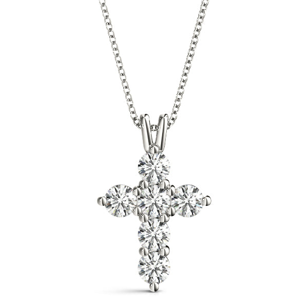 3/4 ct tw Lab Grown Diamond Necklace in 14K White Gold