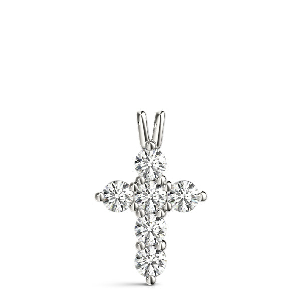3/4 ct tw Lab Grown Diamond Necklace in 14K White Gold