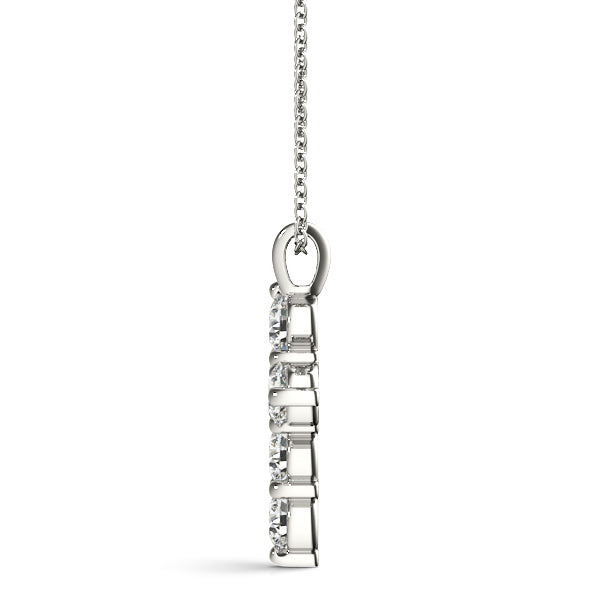 3/4 ct tw Lab Grown Diamond Necklace in 14K White Gold