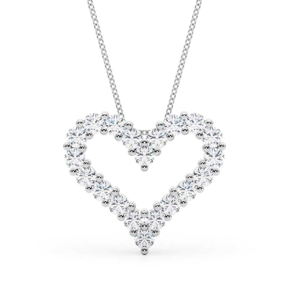 1 ct tw Lab Grown Diamond Necklace in 14K White Gold