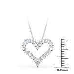 1 ct tw Lab Grown Diamond Necklace in 14K White Gold