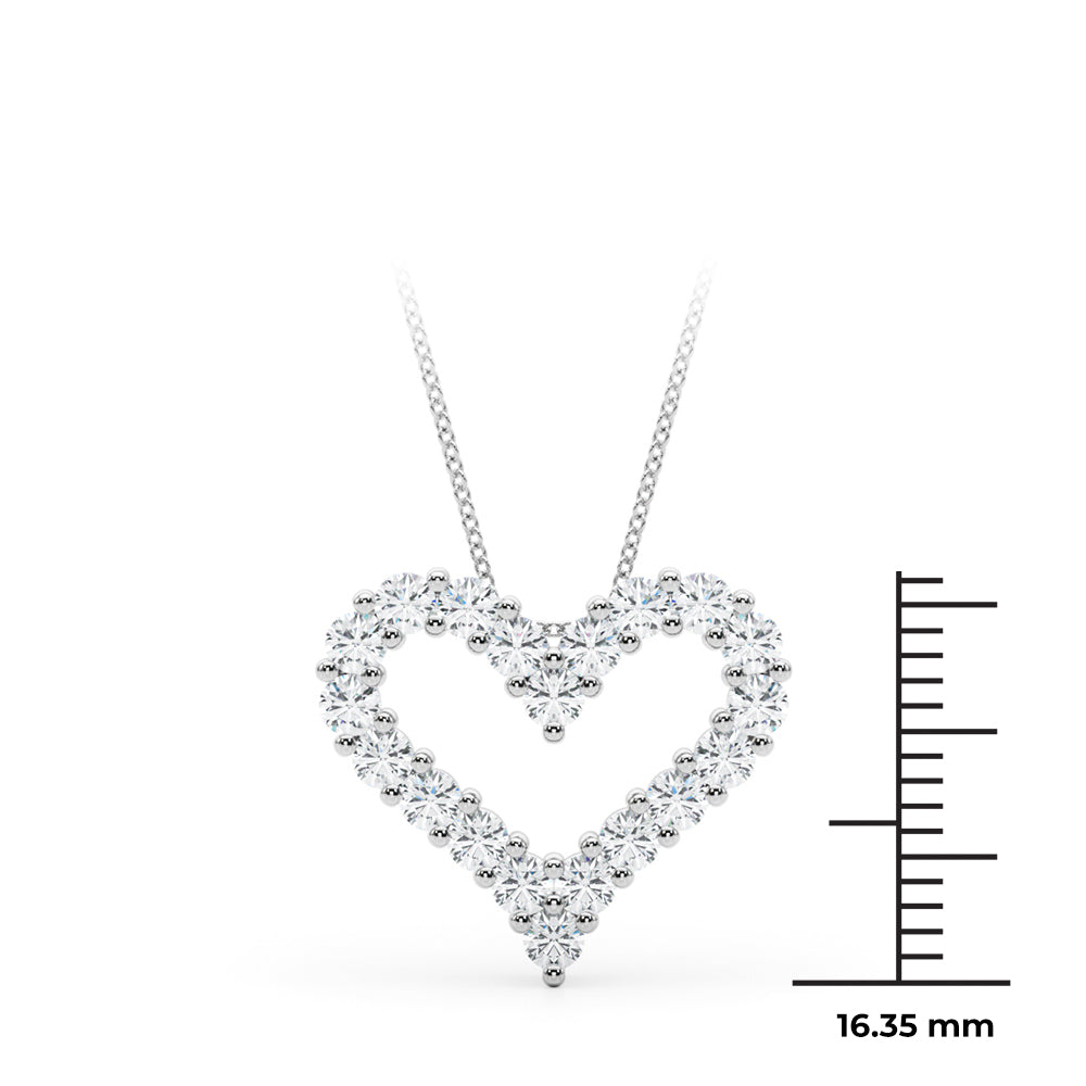 1 ct tw Lab Grown Diamond Necklace in 14K White Gold