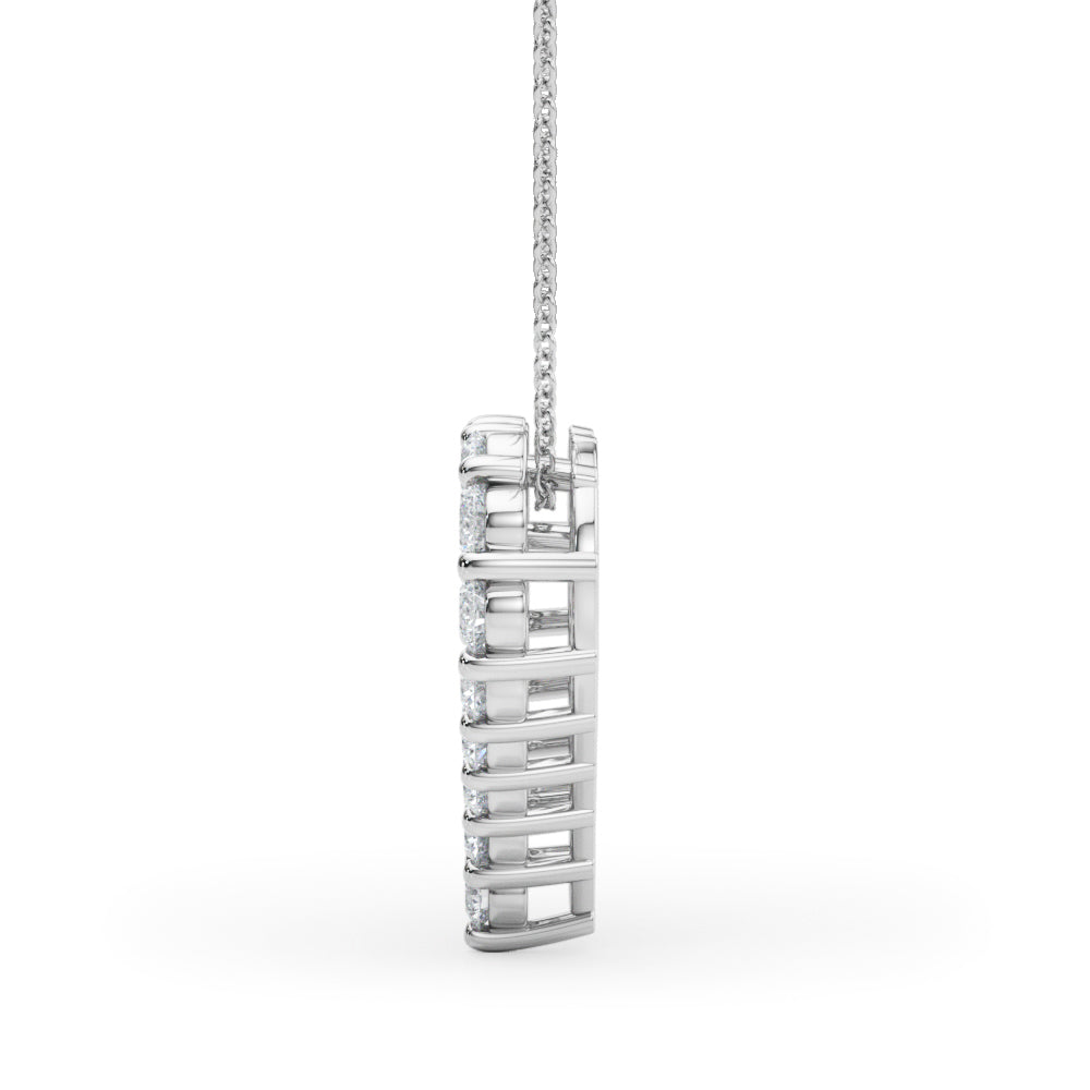 1 ct tw Lab Grown Diamond Necklace in 14K White Gold