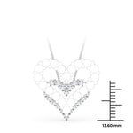 1/2 ct tw Lab Grown Diamond Necklace in 14K White Gold