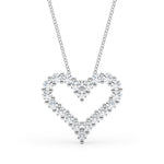 1/2 ct tw Lab Grown Diamond Necklace in 14K White Gold