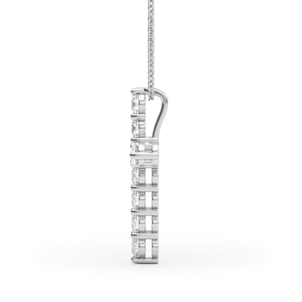 3/4 ct tw Lab Grown Diamond Necklace in 14K White Gold