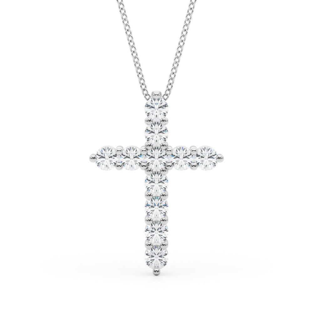 1 5/8 ct tw Lab Grown Diamond Necklace in 14K White Gold