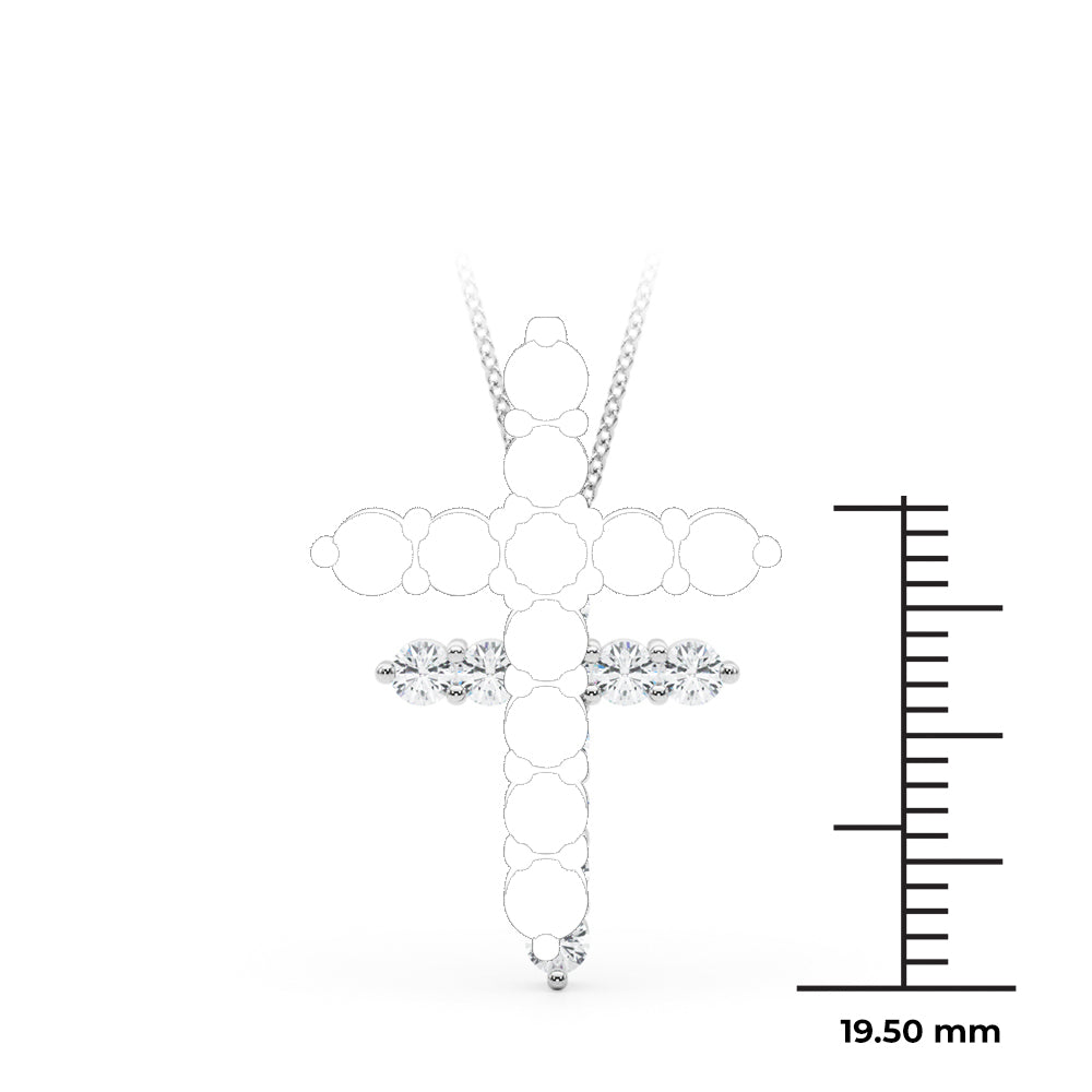 1 5/8 ct tw Lab Grown Diamond Necklace in 14K White Gold