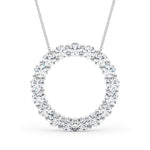 2 ct tw Lab Grown Diamond Necklace in 14K White Gold