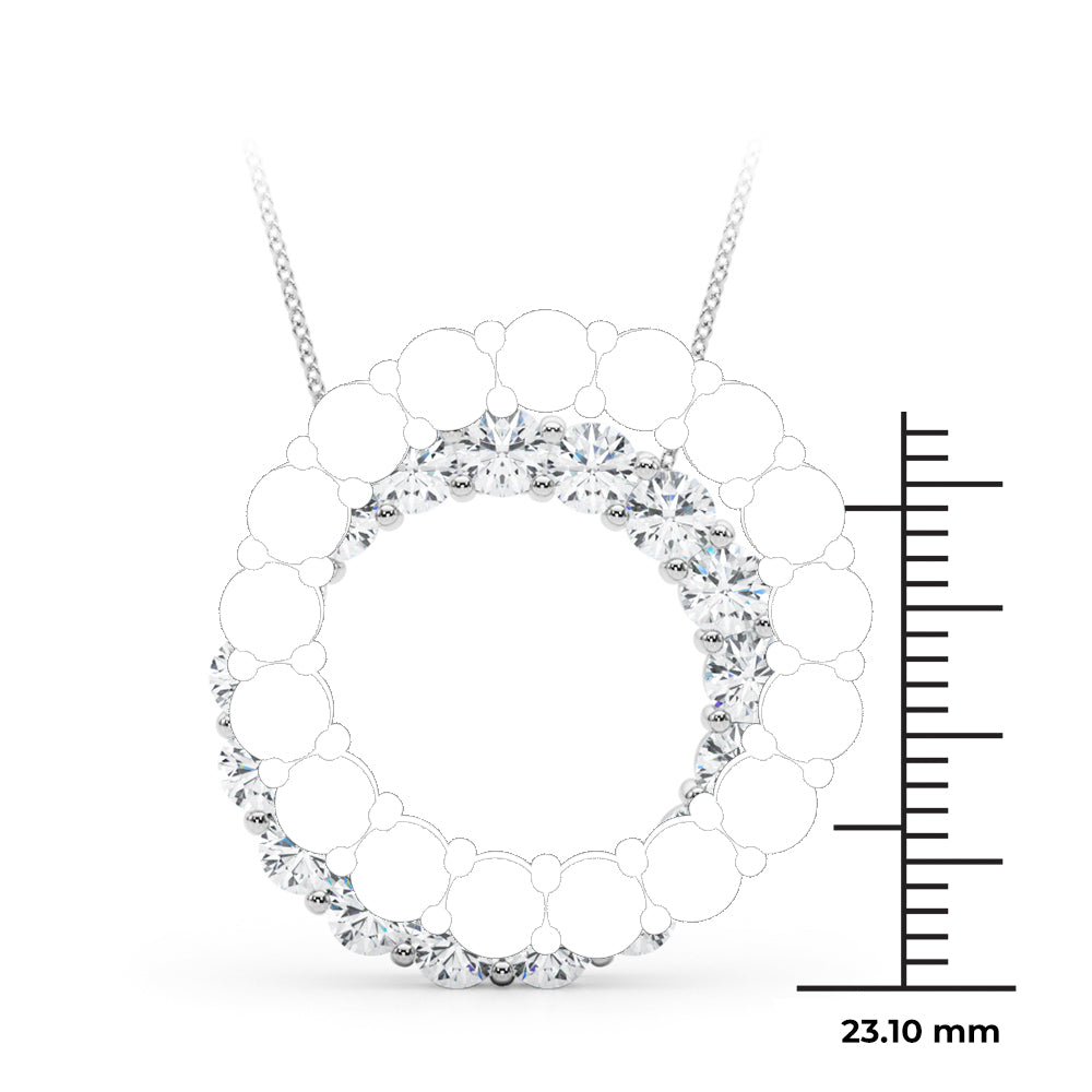 2 ct tw Lab Grown Diamond Necklace in 14K White Gold