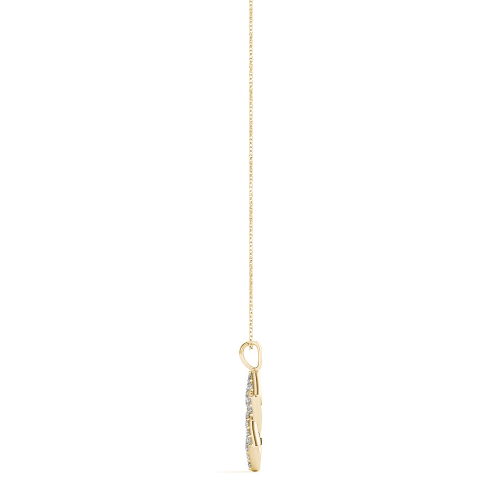 5/8 ct tw Lab Grown Diamond Necklace in 14K Yellow Gold