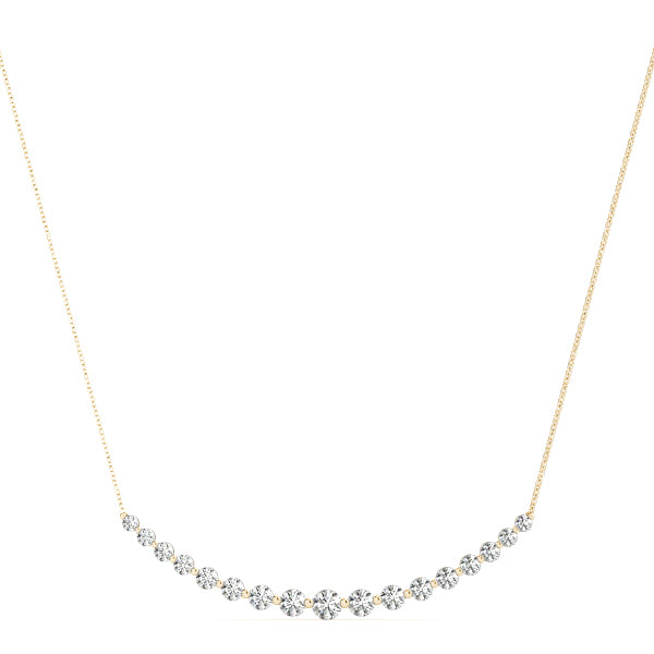 1 1/2 ct tw Lab Grown Diamond Necklace in 14K Yellow Gold