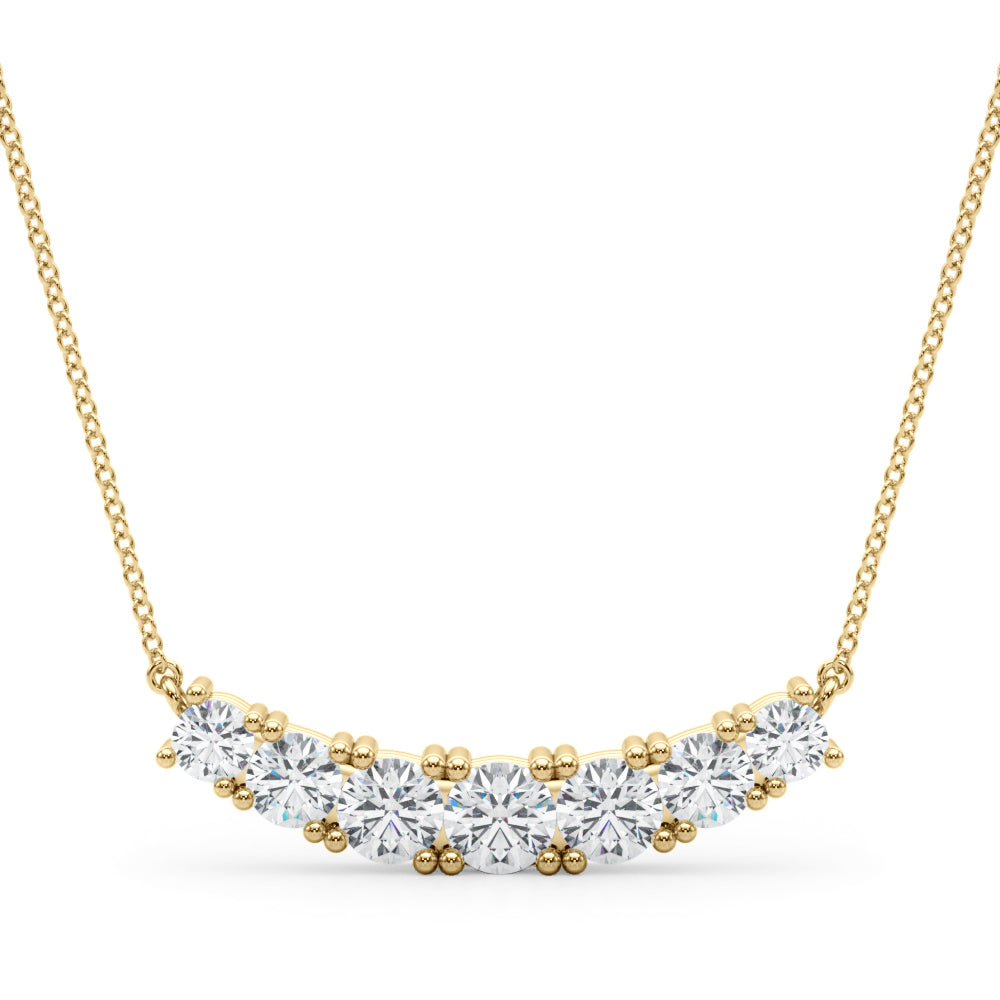 7/8 ct tw Lab Grown Diamond Necklace in 14K Yellow Gold