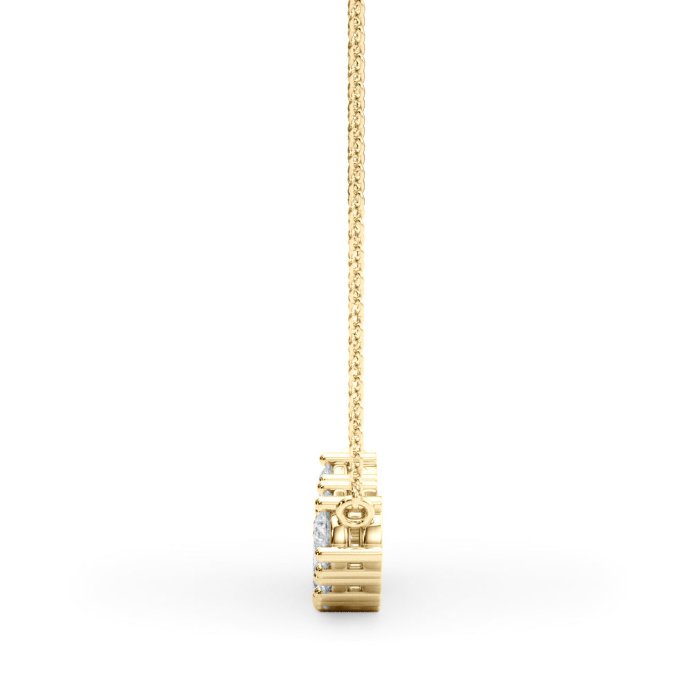 7/8 ct tw Lab Grown Diamond Necklace in 14K Yellow Gold