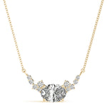 1/3 ct tw Oval Lab Grown Diamond Necklace in 14K Yellow Gold