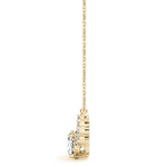 1/3 ct tw Oval Lab Grown Diamond Necklace in 14K Yellow Gold
