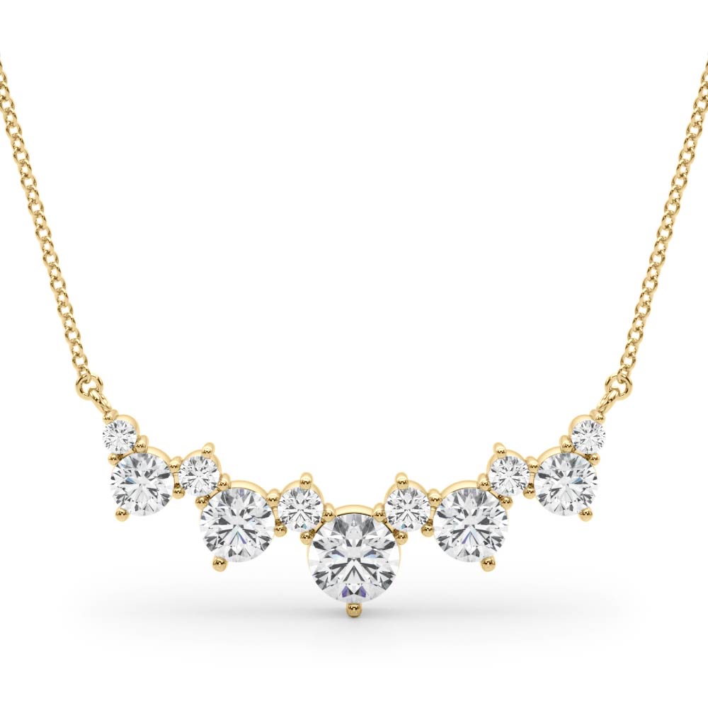 7/8 ct tw Lab Grown Diamond Necklace in 14K Yellow Gold