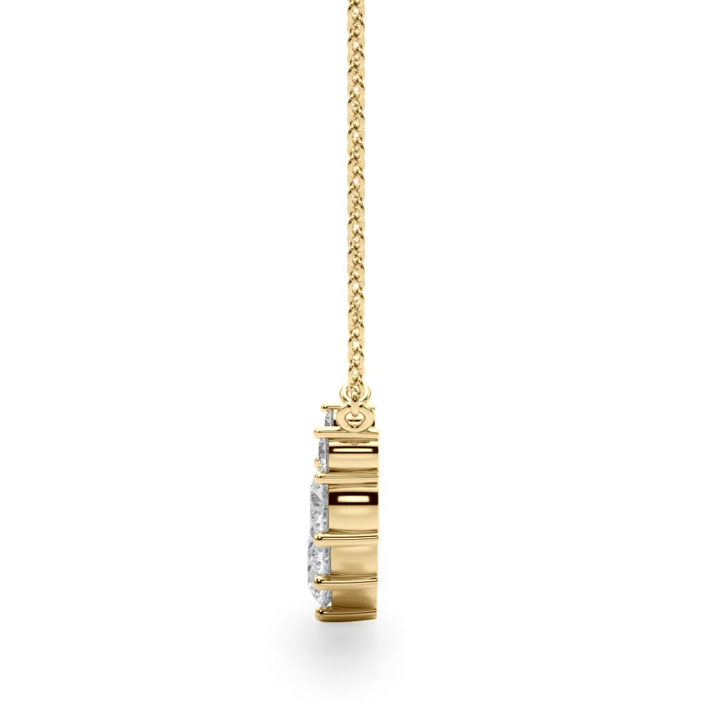 7/8 ct tw Lab Grown Diamond Necklace in 14K Yellow Gold