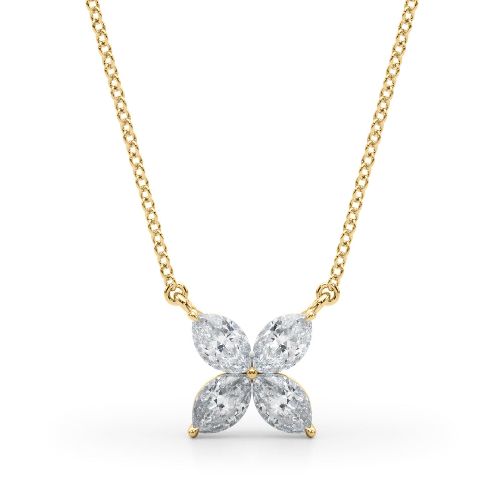 1/4 ct tw Lab Grown Diamond Necklace in 14K Yellow Gold