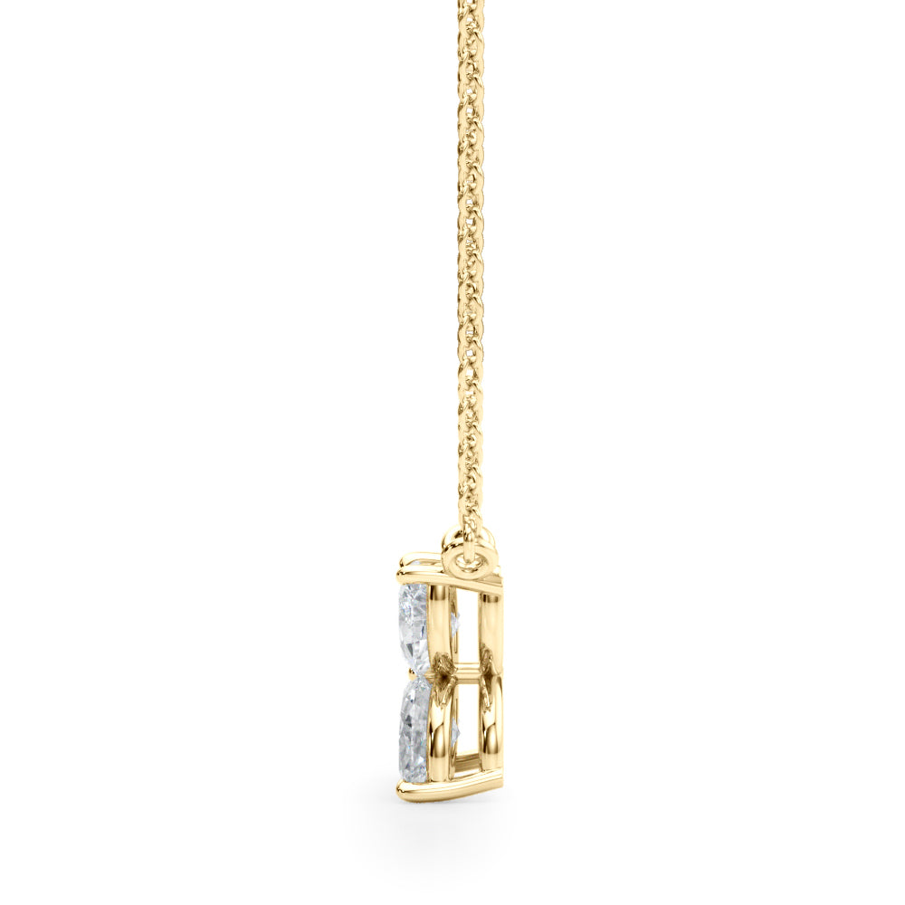 1/4 ct tw Lab Grown Diamond Necklace in 14K Yellow Gold