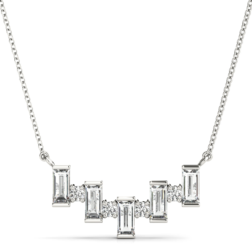5/8 ct tw Lab Grown Diamond Necklace in 14K White Gold