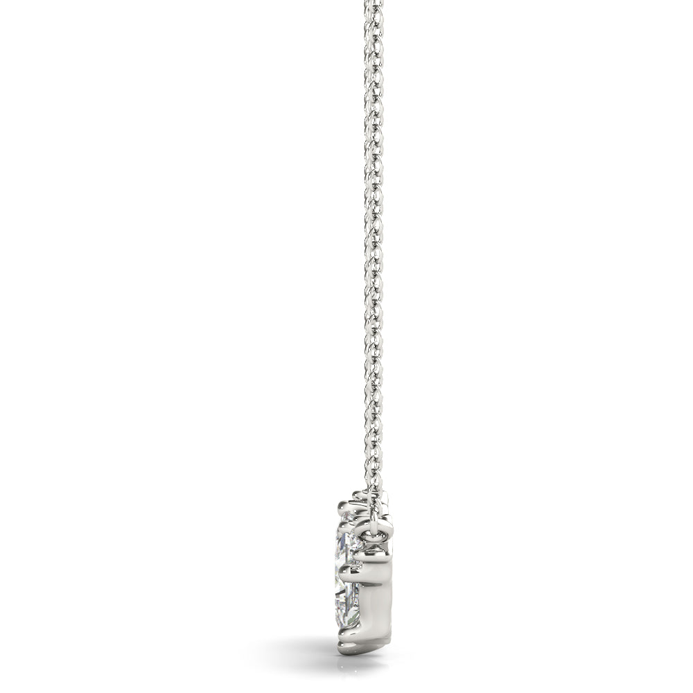 5/8 ct tw Lab Grown Diamond Necklace in 14K White Gold