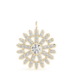 3/4 ct tw Round Lab Grown Diamond Necklace in 14K Yellow Gold