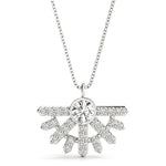 1/2 ct tw Round Lab Grown Diamond Necklace in 14K White Gold