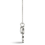 1/2 ct tw Round Lab Grown Diamond Necklace in 14K White Gold